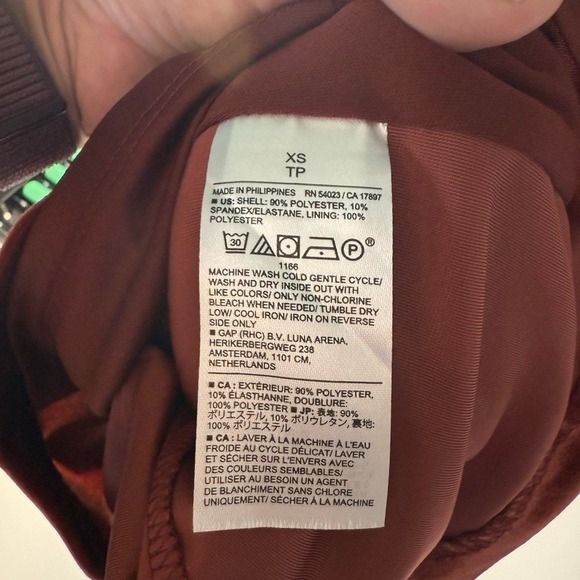 Banana Republic Rust Velvet Cami Top Adjustable Straps Fitted XS - Picture 9 of 11